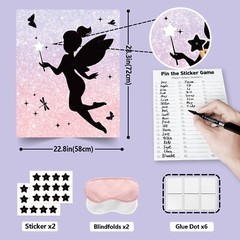 Fairy Birthday Party Games, Pin The Star on The Fairy Game, Fairy Party Decor…