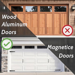 Magnetic Garage Door Hardware Kit 8 Hinges 4 Handles Black 2-Car Decorative