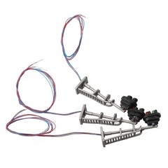 3pcs/ Set Model Railroad N Scale 1:87 Track Signals 2-LEDs Green Red Block Light