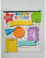 Happy Birthday Milestone Scroll Sign Any Age / 19″in X 24″in