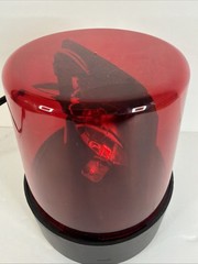 Large 7 Inch Red Flashing Beacon Party Light Rotating. Mint!