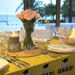 Graduation Tablecloths Graduation Party Table Decorations Waterproof Plastic Rec