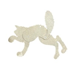 Vintage Beistle Jointed Black Cat Halloween Die Cut Retro Party Decoration USA