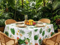 3 Pack Hawaiian Luau Tablecloths for Party Decoration, Hawaii Disposable Plastic