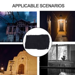 5Pcs Black Halloween Gauze Fabric Durable Haunted House Decor Party Supply