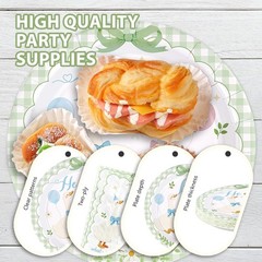 96 Pcs Sage Green White Goose Gender Reveal Decorations Baby Shower Plates and