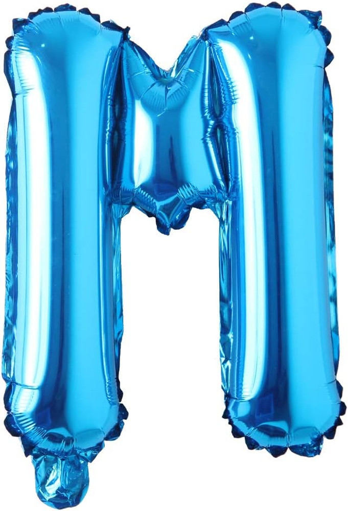 16″ Inch Single Blue Alphabet Letter Number Balloons Aluminum Hanging Foil Film