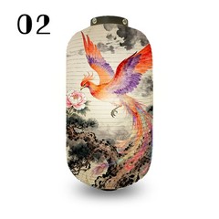 Oriental Chinese Style Cloth Lantern Phoenix Printed Decor Izakaya Restaurant