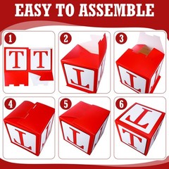 3 Pcs 2nd Balloon Set, Balloon Blocks 11.8 x 11.8 Inches Party Supplies Decor…