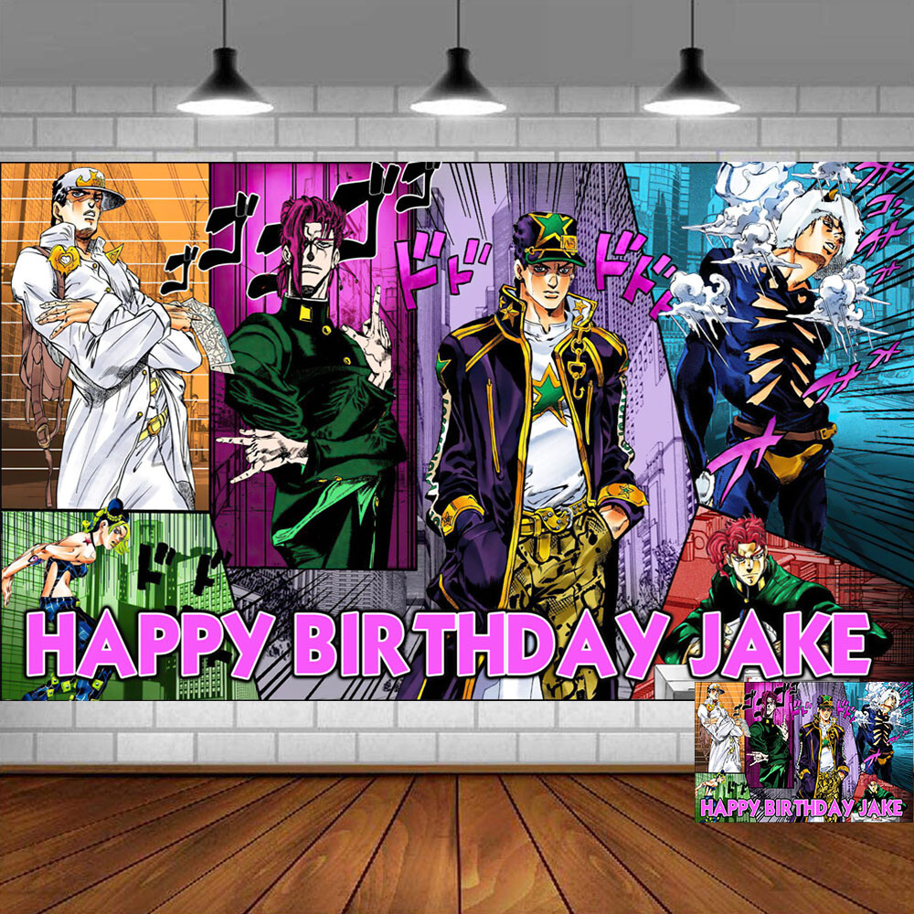 JoJo’s Bizarre Adventure Personalised Custom Backdrop Banner Party Decorations