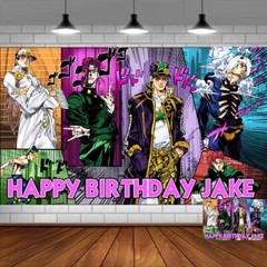 JoJo’s Bizarre Adventure Personalised Custom Backdrop Banner Party Decorations