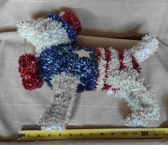 Patriotic Combo – 12″ Tinsel Puppy & 18″ Sugar Loaf Jester Clown Doll Plush