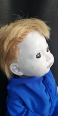 HALLOWEEN GOTHIC SCARY BABY MICHAEL MEYERS LIKE CREEPY HAUNTED HAND PAINTED DOLL