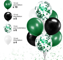 Birthday Decorations for Men Green and Black Party Decorations for Boy Happy Bir