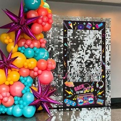 90s Party Decorations Photo Booth Props – 1990s Throwback Theme Party Frame &…