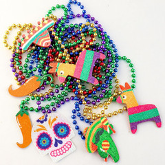 20Pcs Cinco De Mayo Decorations Fiesta Party Favors Fiesta Beaded Necklaces for
