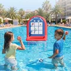 Funscape Kids Inflatable Dartboard Pool Toy, Fun Swimming Pool Soft Ball Toss…