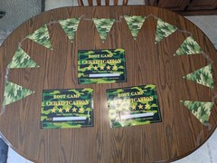 Military Camouflage Birthday Decorations 9 part set