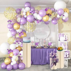 3PCS Party Cylinder Stands, Foldable Pedestal Display Columns w/ Acrylic Discs