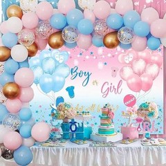Gender Reveal Backdrop 7.3ft x 5.9ft Telon de Fondo Revelacion de Genero