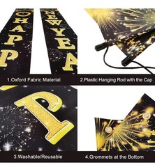 KatchOn, XtraLarge Happy New Year Banner – 72×12 Inch | New Years