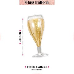 Gold Ring & Champagne Bottle Balloons Bachelorette Bridal Shower Decor