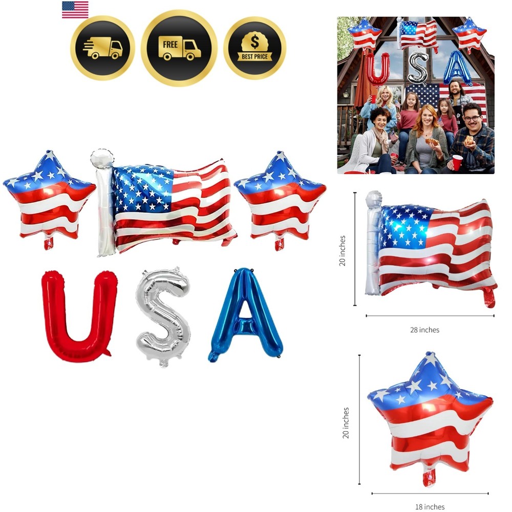 4th of July Decorations Red White and Blue Balloons Patriotic Party Fourth o…