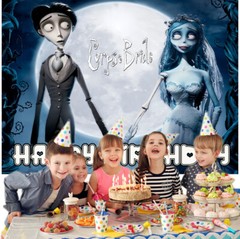 Corpse Bride Birthday Party Supplies Backdrop Banner Party Decor Birthday Gift