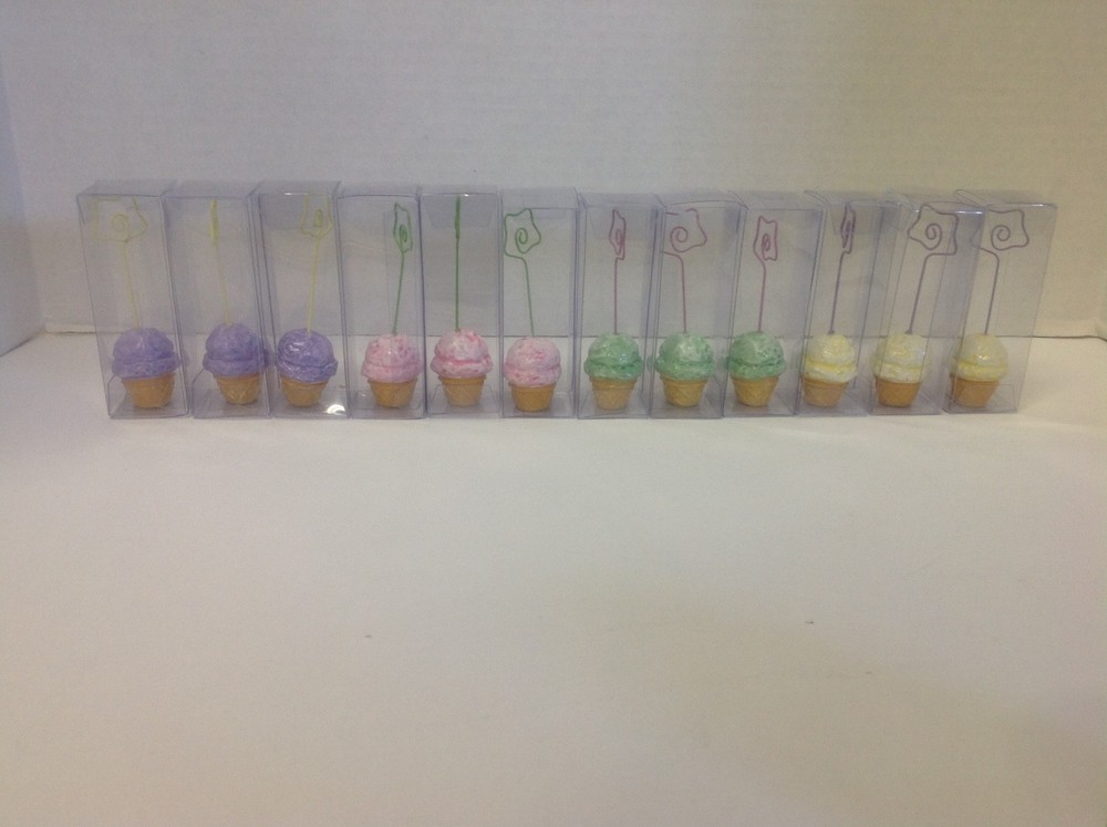 Box of 12 Ice Cream Cone Note, Photo, Clip, Note, Birthday, Gift, Party, Food