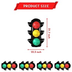 4Pcs Traffic Light Balloons 23.3 * 31.7 inches Racing Car Party Decoration Su…