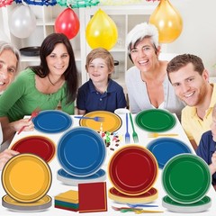 96Pcs Magical Wizard School Party Plates & Napkins for 24 Guests – Colorful Set