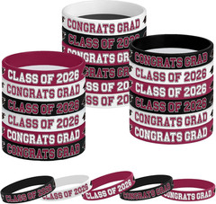 Graduation Wristband Silicone Bracelets – Class of 2026 Party Favors, 30 Pack