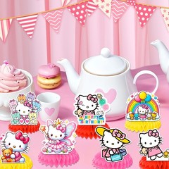 Hello Kitty Honeycomb Centerpieces Sanrio Birthday Table Honeycomb Decorations