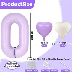 light purple numer balloon (Number 19)