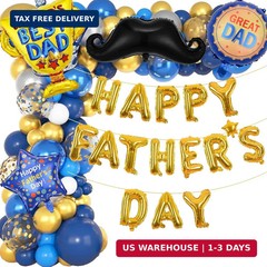 Fathers Day Decorations Balloons kit with 143pcs Father’s Day Balloon Arch Happy