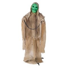5 Ft. 5″ Animated Standing Reaper with Chain Halloween Decoration – ATC