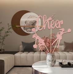 12 PCS Rose Gold Cheerleading Centerpiece Sticks Theme Birthday Party Decor