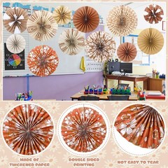 12 Pcs Boho Classroom Hanging Paper Fans 8» 12» 16» Boho Classroom Decorat…