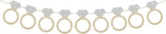 Ring Banner Bachelorette Party Decorations, Pre-Strung Bridal Shower Decorati…