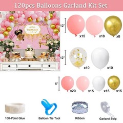 266pcs Royal Princess Baby Shower Decorations, Black Princess Baby Shower Suppli