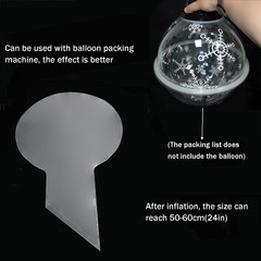 Aimee_Jl 50 Pcs Bobo Balloons24 Inch Clear Bubble Balloon3.7 Inch Wide Mouth