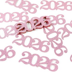 Pink Table Confetti Class Of 2026 Graduation Decorations 5.4×3.8 Inch 24 PCS