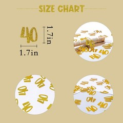 Gold 40th Birthday Confetti Paper Number 40 Table Scatter Over The Hill Decor