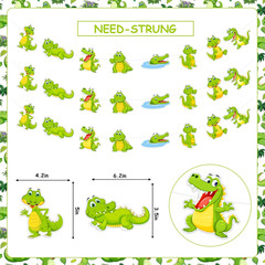 Alligator Garland 3Pcs Crocodile Party Decorations Reptile Themed Garland Banner