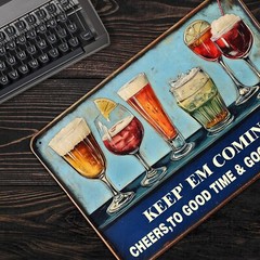 Bar Kitchen Decoration Metal Sign，vintage beer metal tin Sign,Home Coffee