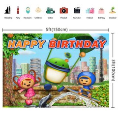 Team Umizoomi Party Decorations Backdrop Banner Poster Birthday Gift for Kids