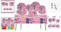 Charming 41PCS Pink Stitch Theme Party Supplies for Unforgettable Birthdays