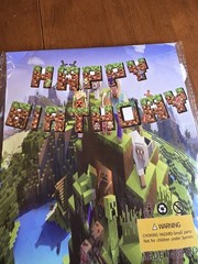 MINECRAFT HAPPY BIRTHDAY BANNER M1