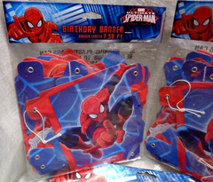 MARVEL DesignWare Large Lot/6 ULTIMATE SPIDER-MAN Birthday Banner & Table Decor