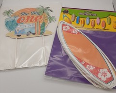 The Big One First Birthday Surf Themed Party Decor Bundle